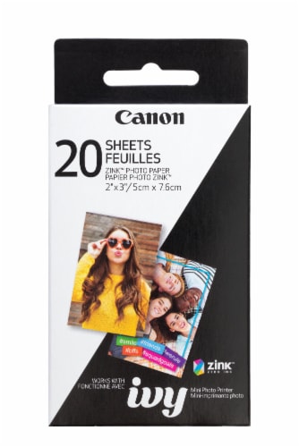 Canon Zink Mini Photo Printer Paper - 20 Sheets Perspective: front