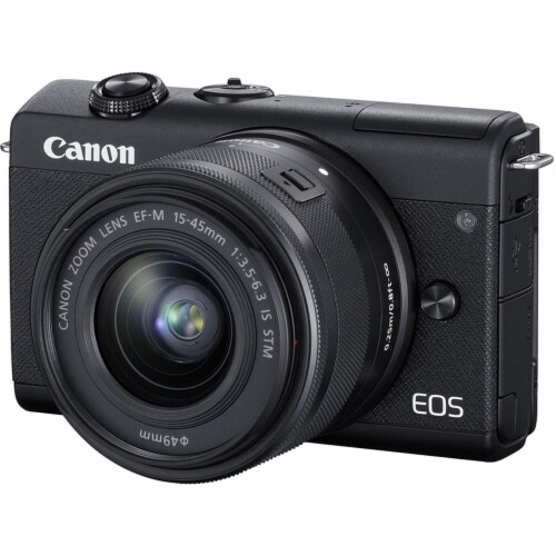 Canon Eos M200 Mirrorless Digital Camera With 15-45mm Lens Black Perspective: front