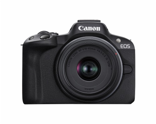 Canon EOS STM Lens Kit Mirrorless Camera- Black Perspective: front