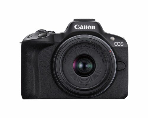 Canon EOS STM Lens Kit Mirrorless Camera- Black Perspective: front