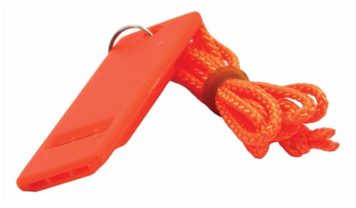 Shoreline Marine Flat Safety Whistle - Orange Perspective: front