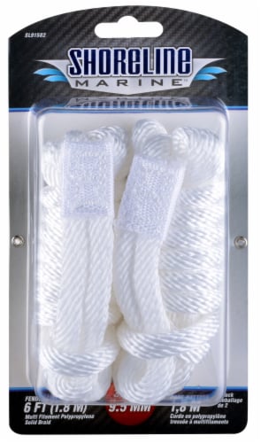 Shoreline Marine Fender Line - White Perspective: front