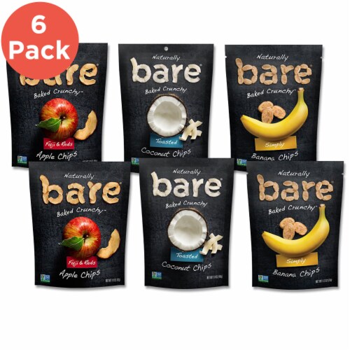 Bare Baked Crunchy Fruit Chips Variety Pack Perspective: front