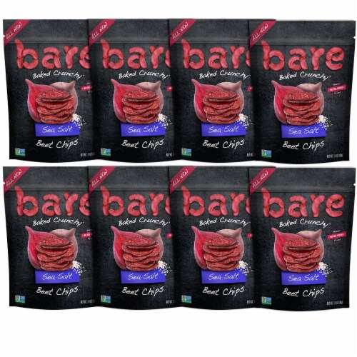 Bare Baked Crunchy Sea Salt Beet Chips 8 Count Perspective: front