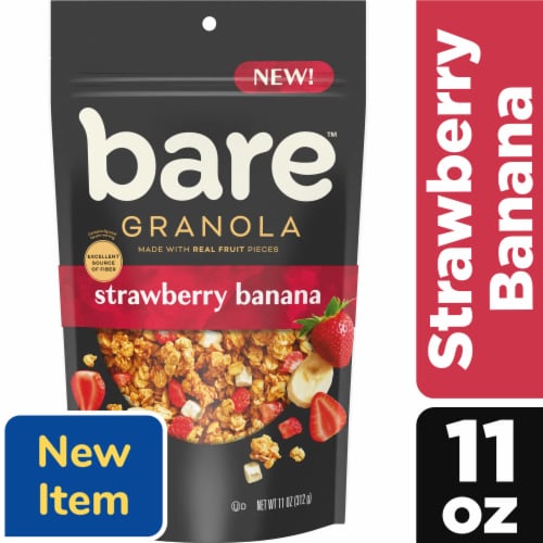Bare® Strawberry Banana Granola Perspective: front