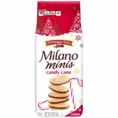 Pepperidge Farm Milano Minis Candy Cane Cookies Perspective: front
