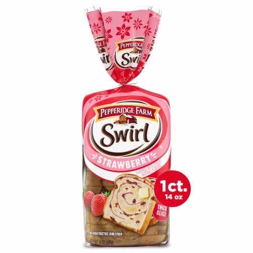 Pepperidge Farm Swirl Strawberry Breakfast Bread, 14 Oz Loaf Perspective: front