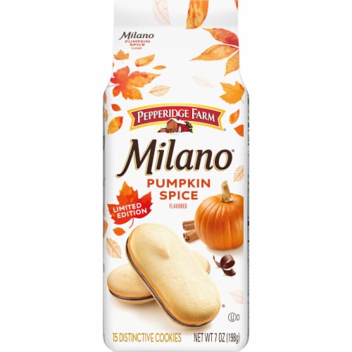 Pepperidge Farm Milano Cookies Pumpkin Spice Perspective: front