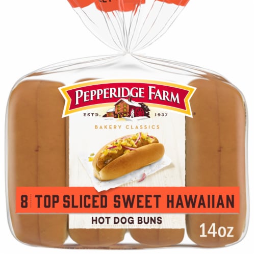 Pepperidge Farm® Bakery Classics Top Sliced Sweet Hawaiian Hot Dog Buns Perspective: front