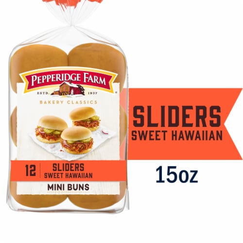 Pepperidge Farm Sweet Hawaiian Slider Buns, 12-Pack Bag Perspective: front