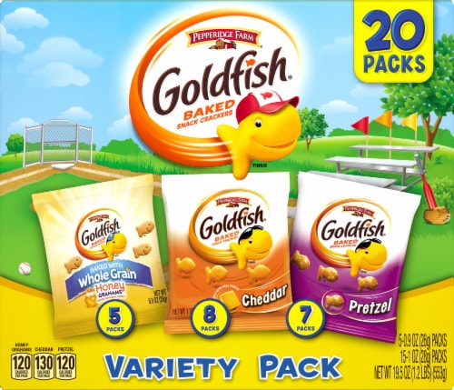 Goldfish Baked Snack Crackers Variety Snack Packs Perspective: front