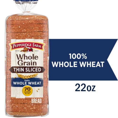 Pepperidge Farm® Thin Sliced Whole Wheat Whole Grain Bread Perspective: front