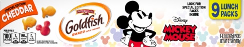Goldfish® Disney Mickey Mouse Special Edition Cheddar Baked Snack Crackers Perspective: front