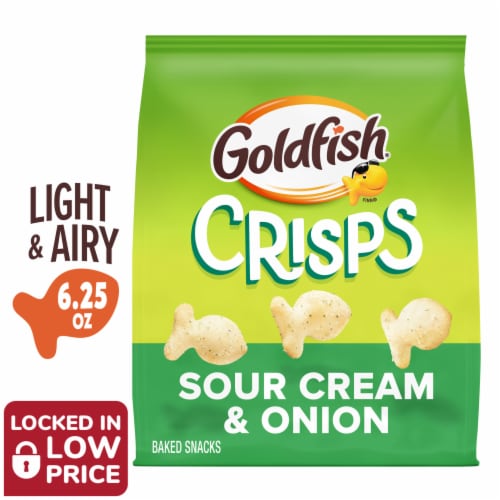 Goldfish® Crisps Sour Cream & Onion Crisps Crackers Perspective: front