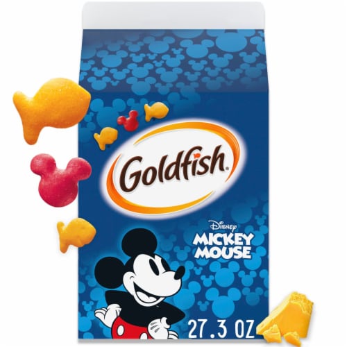 Goldfish Disney Mickey Mouse Cheddar Crackers Snack Crackers Perspective: front