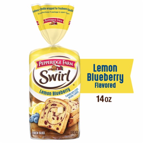 Pepperidge farm swirl lemon blueberry flavored breakfast bread 14 oz
