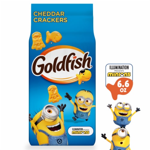 Goldfish® Minions™ Shaped Cheddar Cheese Crackers Perspective: front