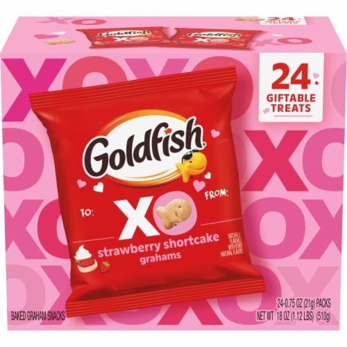 Goldfish Strawberry Shortcake Flavored Baked Graham Snacks 0.75 Oz Treat Bags