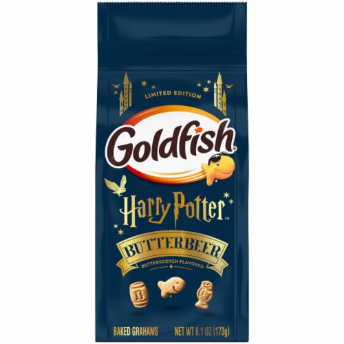Goldfish Harry Potter Butterbeer Butterscotch Flavored Baked Grahams Perspective: front