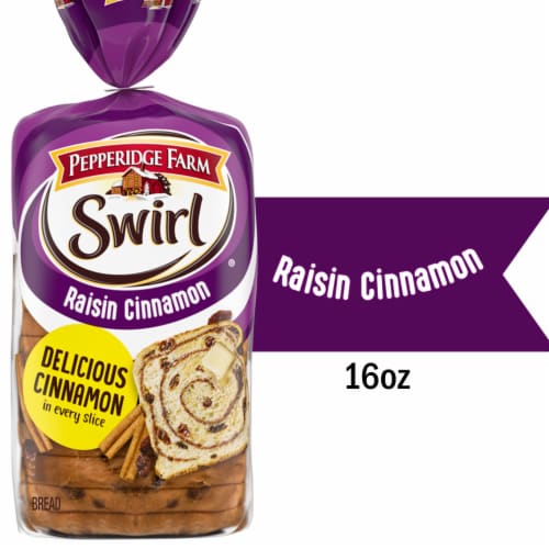 Pepperidge Farm Raisin Cinnamon Swirl Breakfast Bread Perspective: front