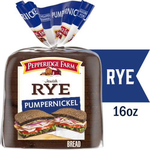Pepperidge Farm Jewish Pumpernickel Dark Pump Bread Perspective: front