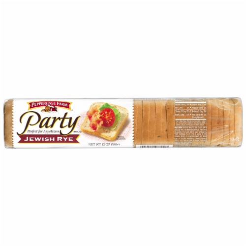 Pepperidge Farm Party Bread Jewish Rye Bread Perspective: front