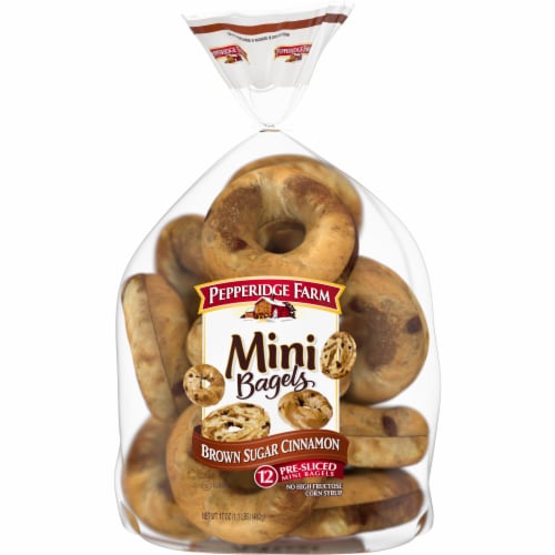 Pepperidge Farm Mini Brown Sugar Cinnamon Bagels 12-Pack Perspective: front