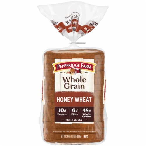 Pepperidge Farm Whole Grain Honey Wheat Bread Perspective: front