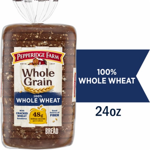 Pepperidge Farm Whole Grain 100% Whole Wheat Bread Perspective: front