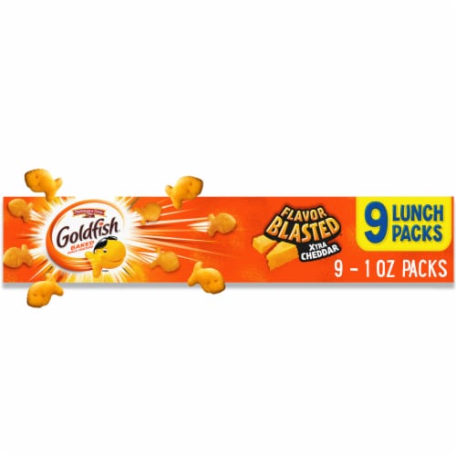 Goldfish Flavor Blasted Xtra Cheddar Cheese Crackers On-the-Go Snack Packs