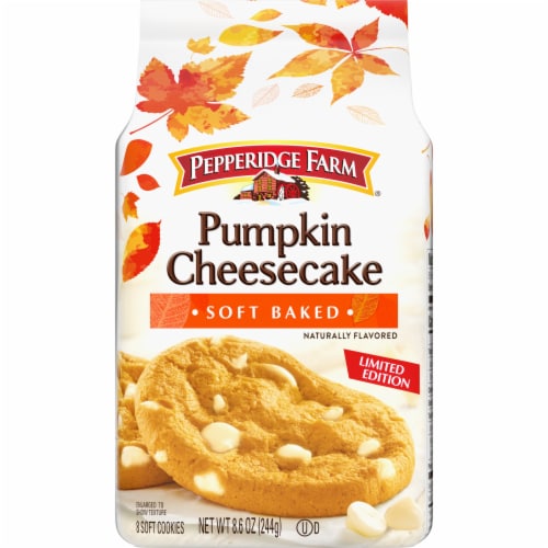 Pepperidge Farm Soft Baked Pumpkin Cheesecake Flavored Cookies Perspective: front