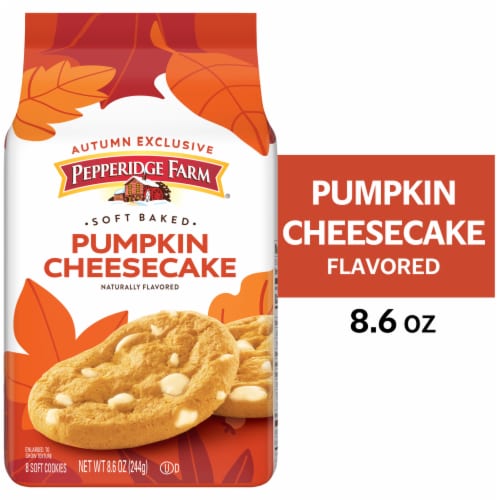 Pepperidge Farm Soft Baked Pumpkin Cheesecake Flavored Cookies Perspective: front
