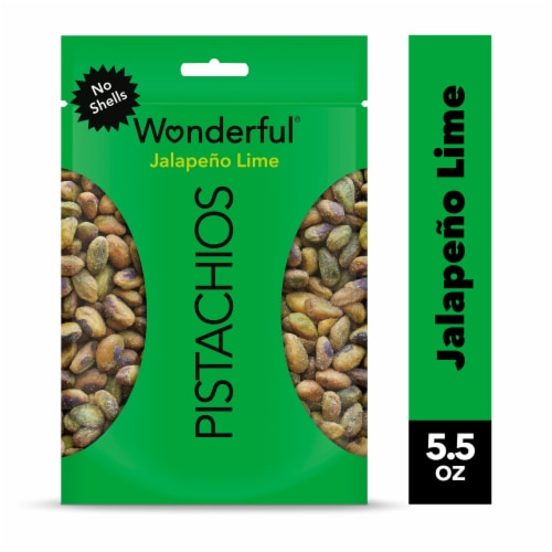 Wonderful® No Shell Jalapeno Lime Pistachios Perspective: front