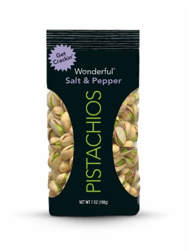 Wonderful® Salt & Pepper Pistachios Perspective: front