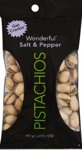 Wonderful® Salt & Pepper Pistachios Perspective: front