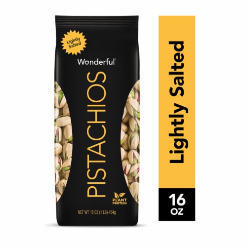 Wonderful Pistachios Roasted Lightly Salted Pistachios Perspective: front