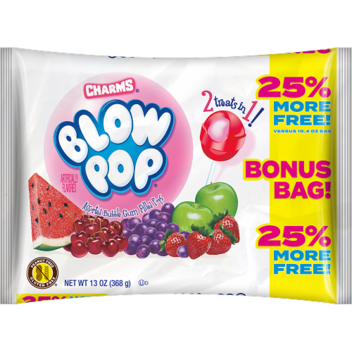Charms Blow Pop Assorted Lollipops Perspective: front