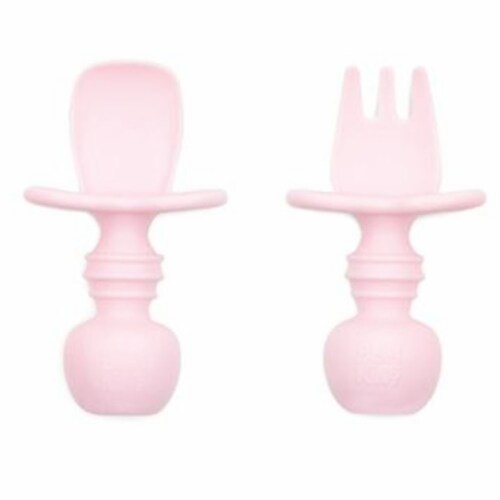Bumkins Chewtensils Stage 1 Utensils - Pink Perspective: front