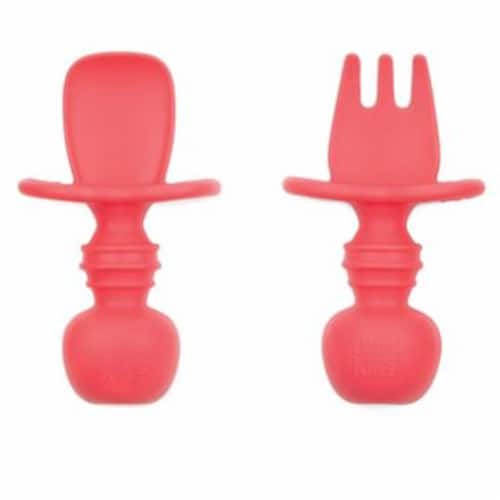 Bumkins Chewtensils Stage 1 Utensils - Red Perspective: front