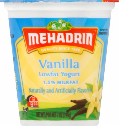 Mehadrin™ Vanilla Natural Yogurt Perspective: front