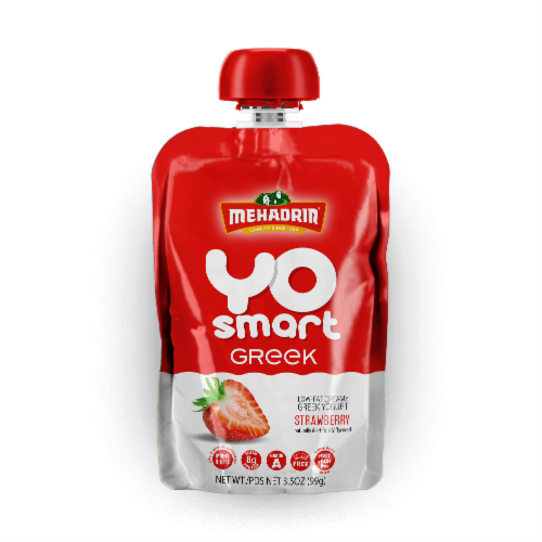 Mehadrin Yo Smart Kids Strawberry Yogurt Perspective: front