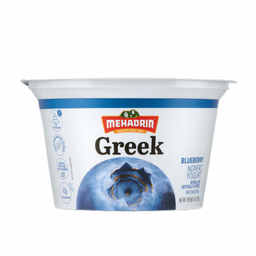 Mehadrin® Blueberry Nonfat Greek Yogurt Perspective: front