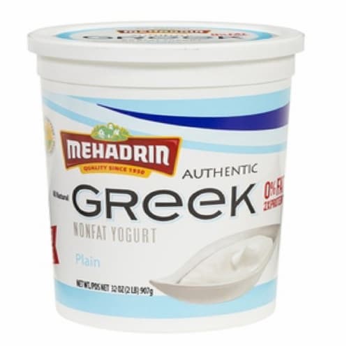 Mehadrin Plain Nonfat Greek Yogurt Perspective: front
