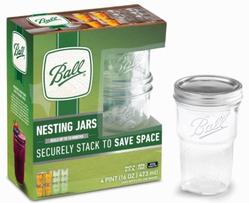 Ball® Pint Nesting Jars Perspective: front