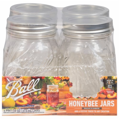 Ball Honeybee Regular Mouth Jars Perspective: front