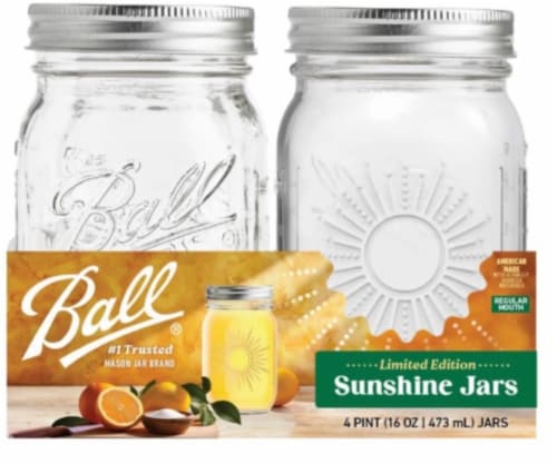 Ball® Regular Mouth Sunshine Jars Perspective: front