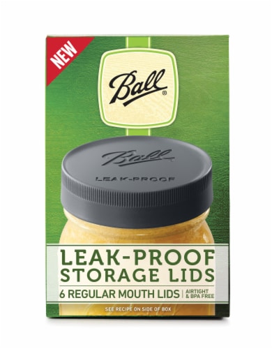 Ball®  Leak-Proof Storage Lids - Black Perspective: front