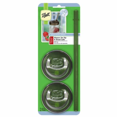 Ball® Mason Sip & Straw Lids Perspective: front