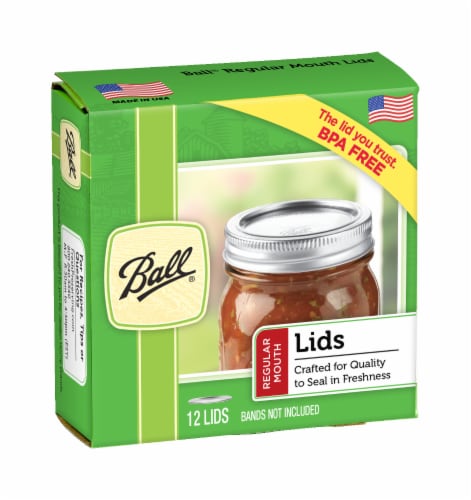 Ball® Regular Mouth Canning Lids Perspective: front