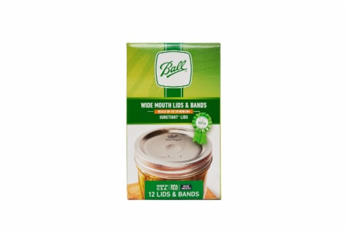 Ball® Wide Mouth Lids with Bands - Silver Perspective: front